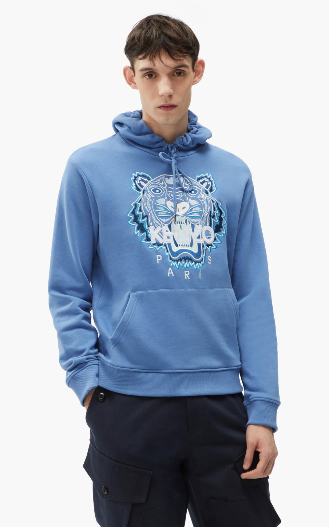 Sweat A Capuche Kenzo Homme Tiger Bleu DAJBN-2648